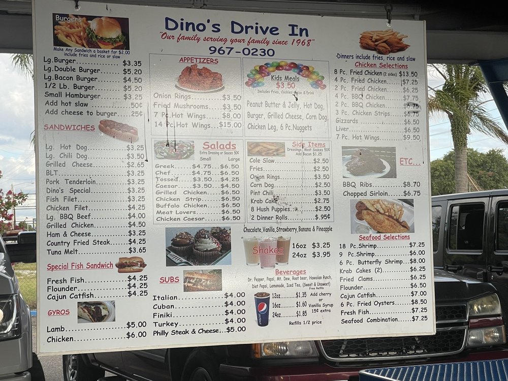 Dino's Drive-In Menu - Image 10