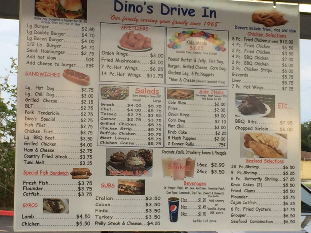 Dino's Drive-In Menu - Image 5