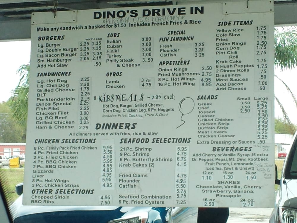 Dino's Drive-In Menu - Image 6