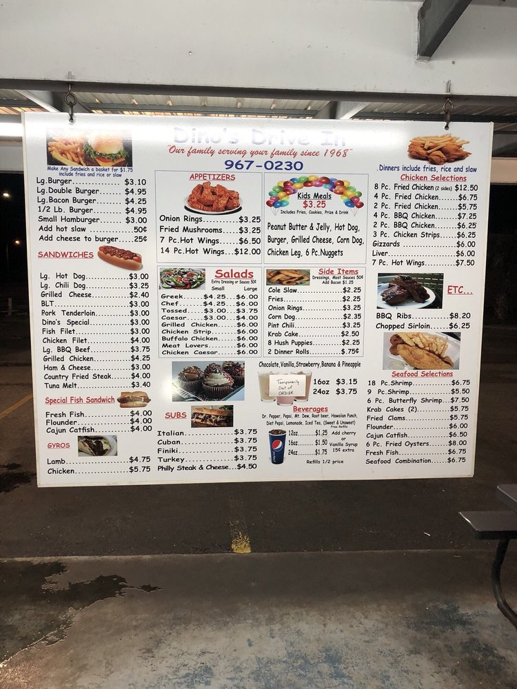 Dino's Drive-In Menu - Image 9